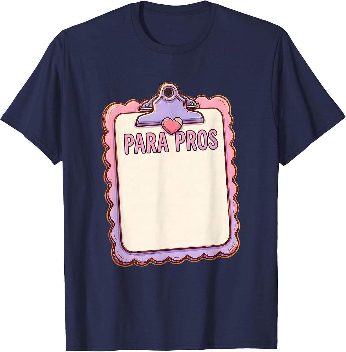 Men's Para Pros Cute Kawaii Teacher Aide Appreciation Gift T-Shirt - Navy Blue