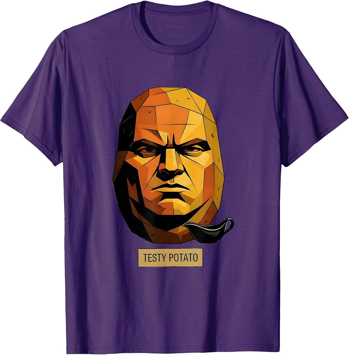 Testy Potato Editorial Conceptual Funny Couples Thanksgiving T-Shirt - Purple
