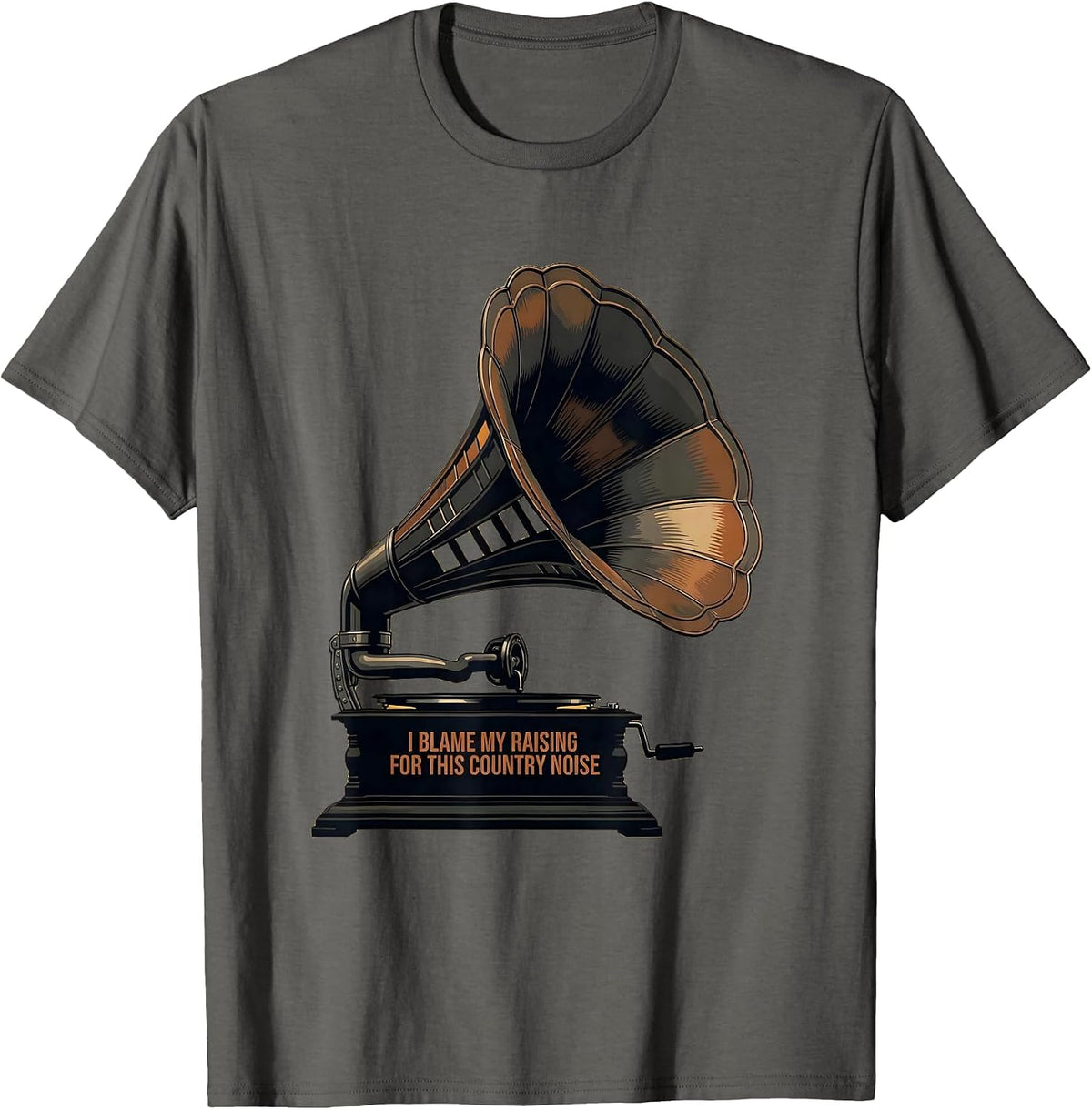 I Blame My Raising For This Country Noise Country Music Fan T-Shirt - Asphalt Grey