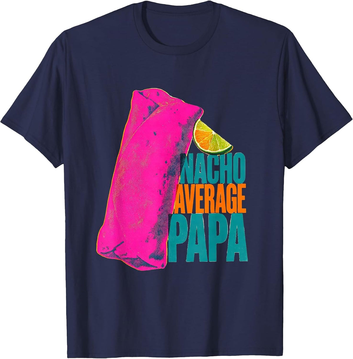 Nacho Average Papa Funny Grandpa Cinco De Mayo T-Shirt - Navy Blue