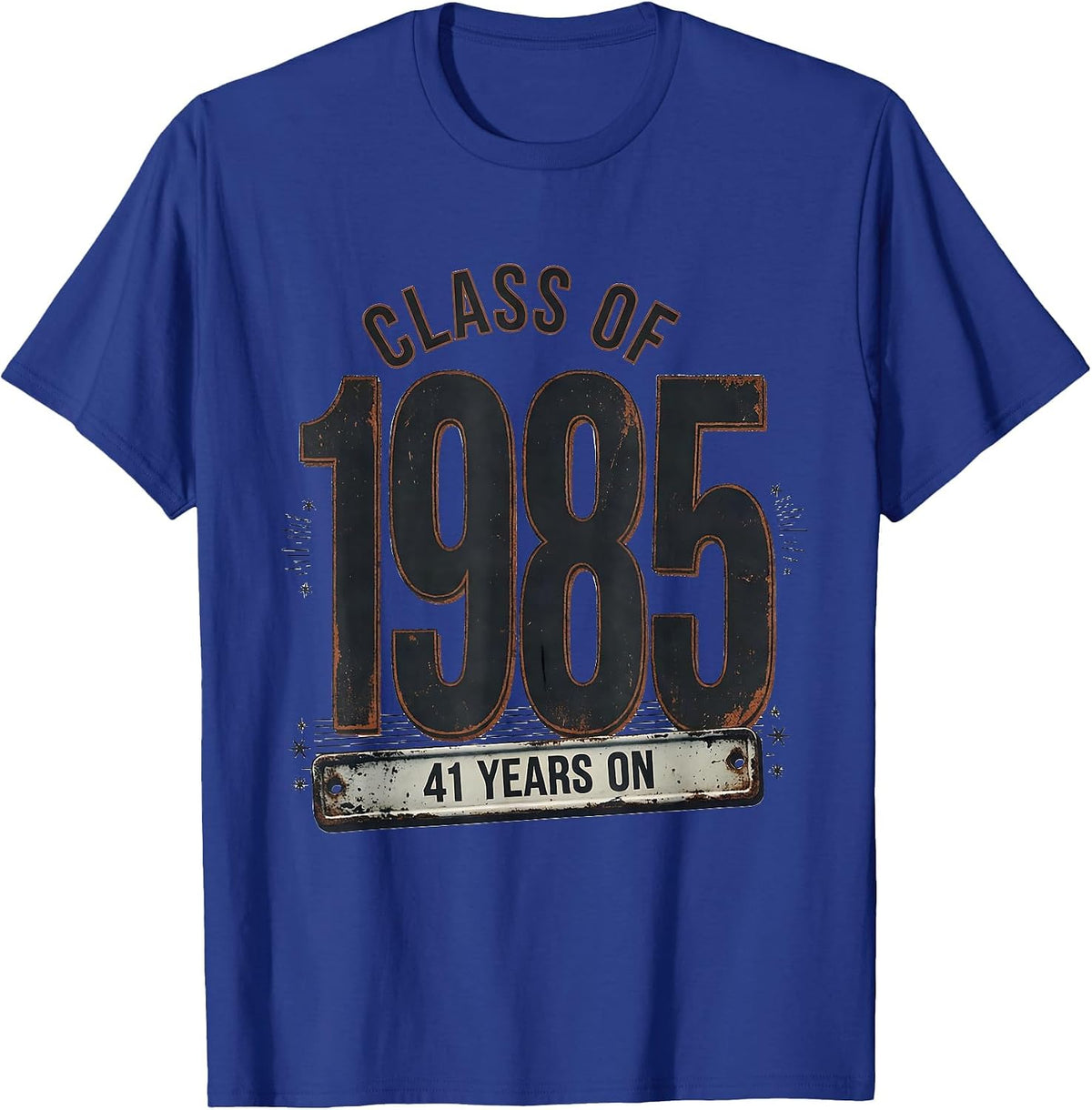 Men's CLASS OF 1985 41 YEARS ON Distressed Reunion Alumni T-Shirt - Royal Blue