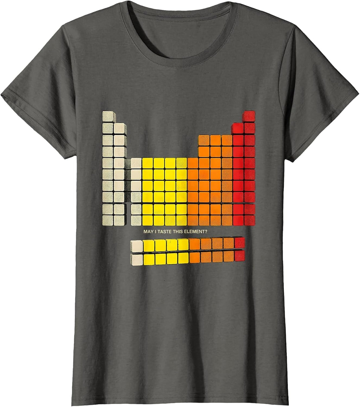 Women's May I Taste This Element Funny Periodic Table Science T-Shirt - Asphalt Grey