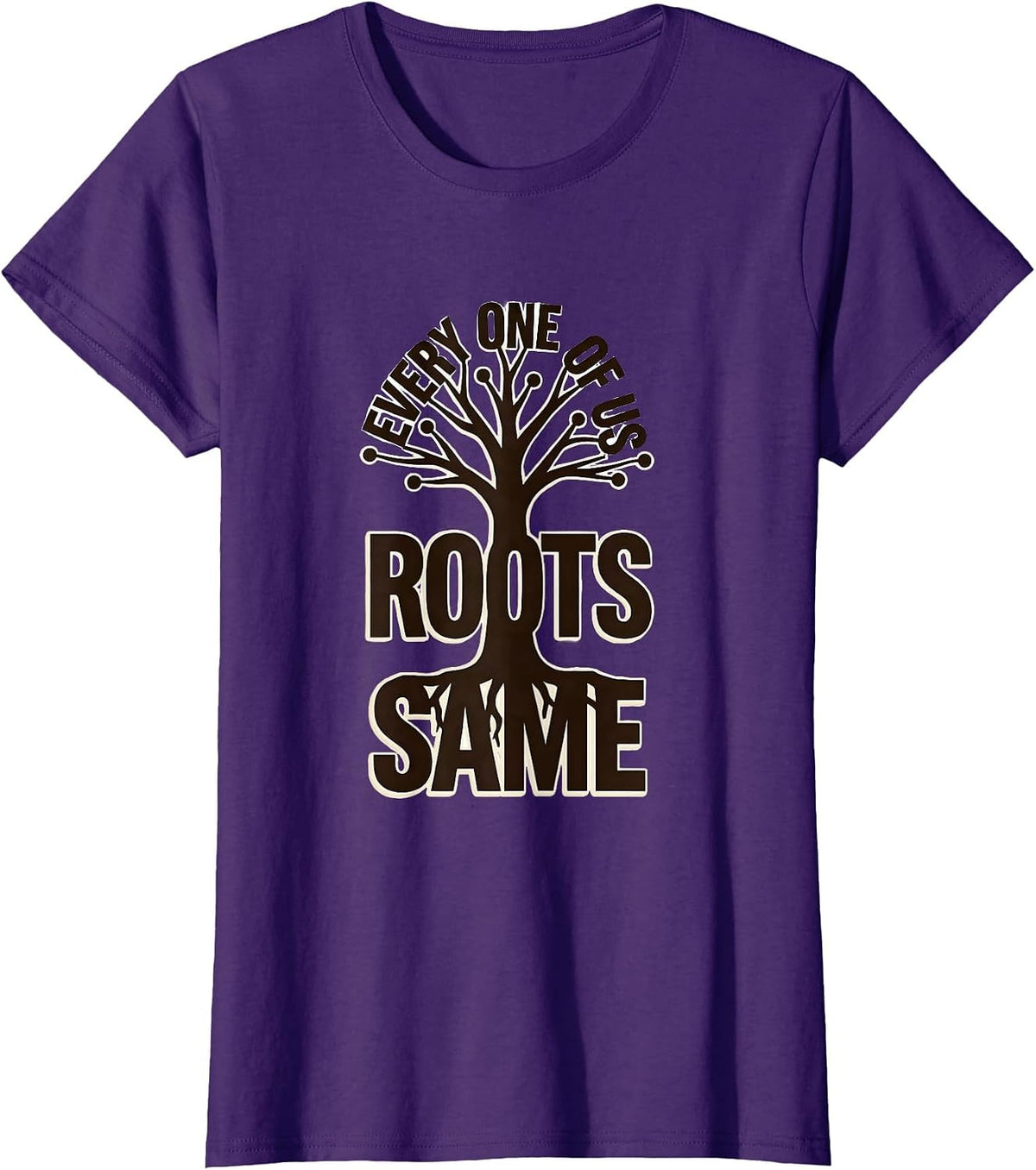 Women's Same Roots, Every One of Us Family Reunion Matching Group T-Shirt - Purple