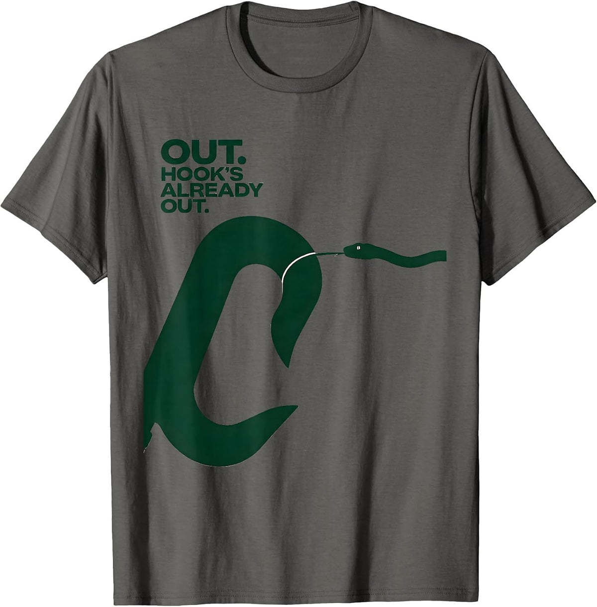Out Hook's Already Out Funny Irish Heritage St Patricks Day T-Shirt - Asphalt Grey
