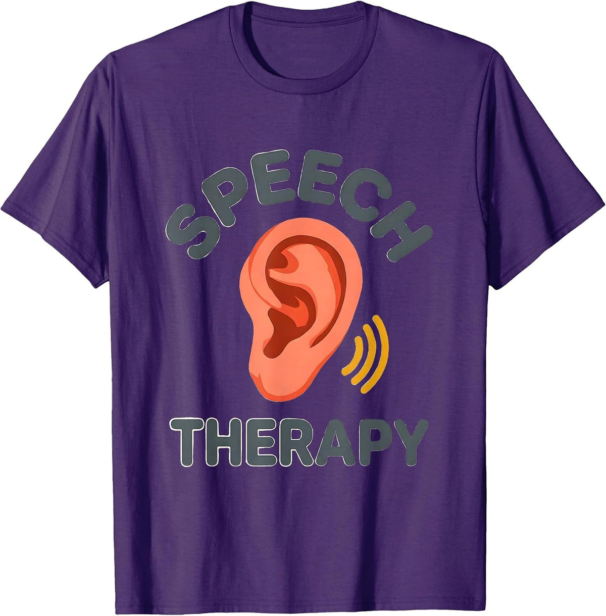 Men's Speech Therapy Retro Cute Speech-Language Pathologist SLP T-Shirt - Purple