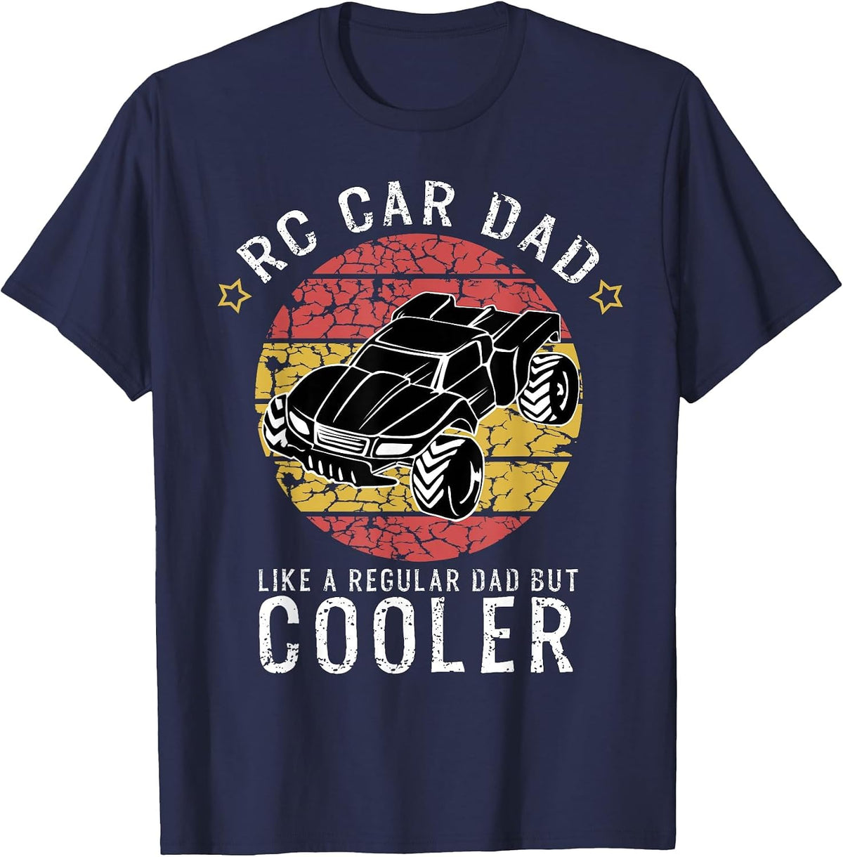 RC Car Papa for Fans of Remote Controlled Cars T-Shirt - Navy Blue