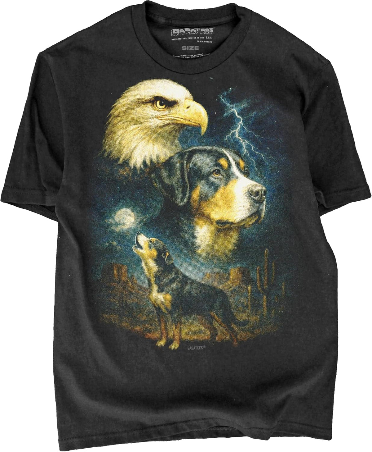 Majestic Dog Artwork Premium Black T-Shirt for Men & Women - Greater Swiss Mountain Dog