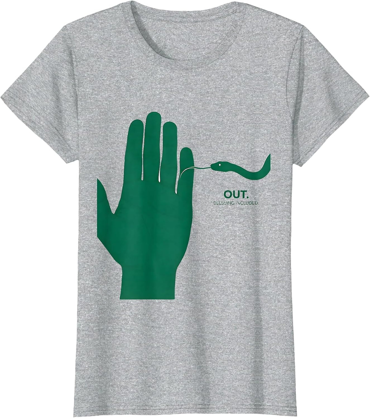 Out. Blessing Included. Minimalist Irish Heritage St T-Shirt - Heather Grey