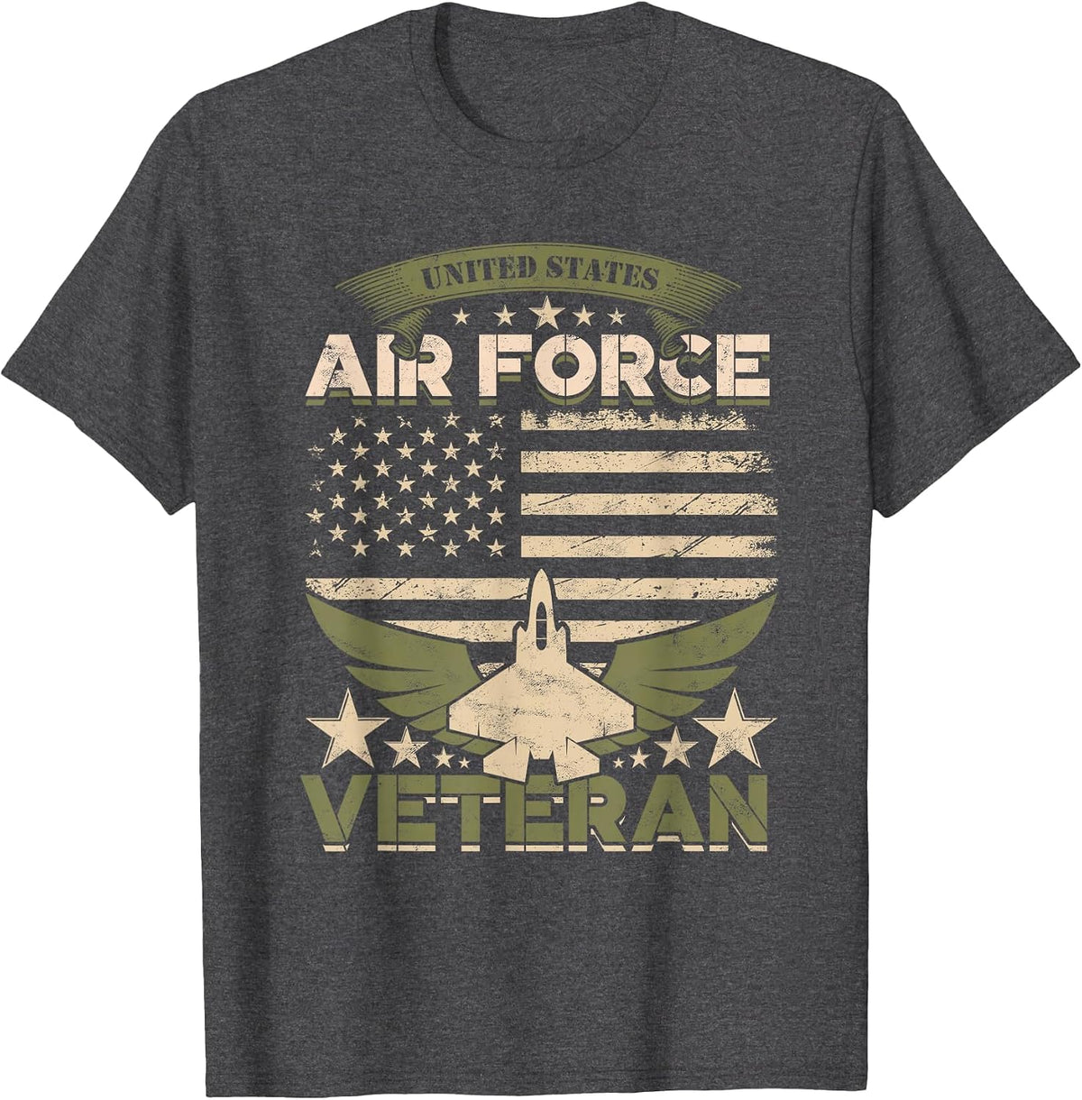 United States Air Force Veteran T-Shirt - Dark Heather Grey