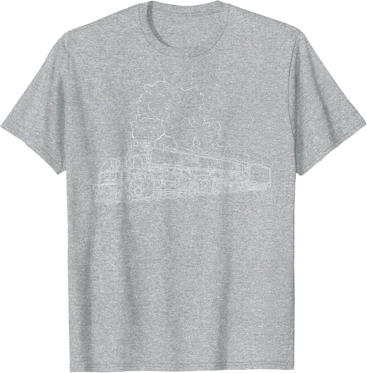 Big Boy X 4014 Steam Locomotive Utah Vintage T-Shirt - Heather Grey