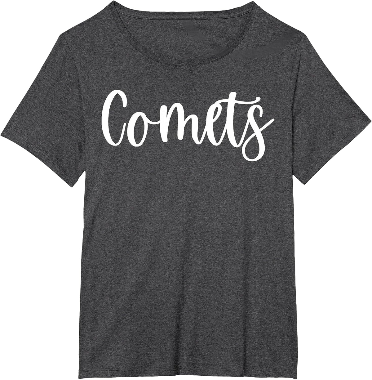 Comets School Spirit Team Mascot Game Night T-Shirt - Dark Heather Grey