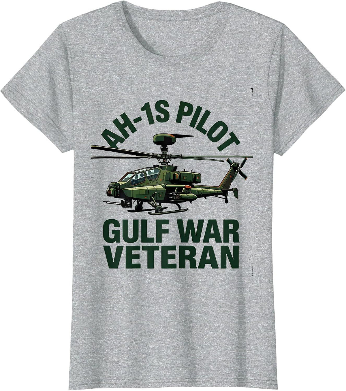 AH-1S Pilot Gulf War Veteran Vintage Helicopter Pilot T-Shirt - Heather Grey
