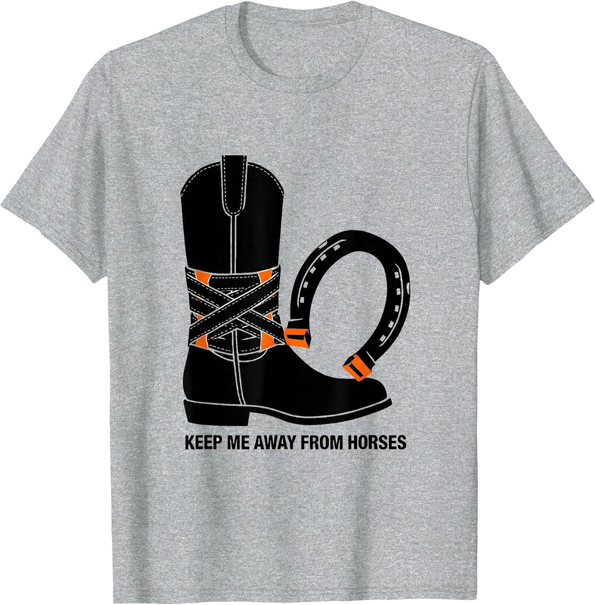 Men's Keep Me Away From Horses Funny Injury Recovery Equestrian T-Shirt - Heather Grey