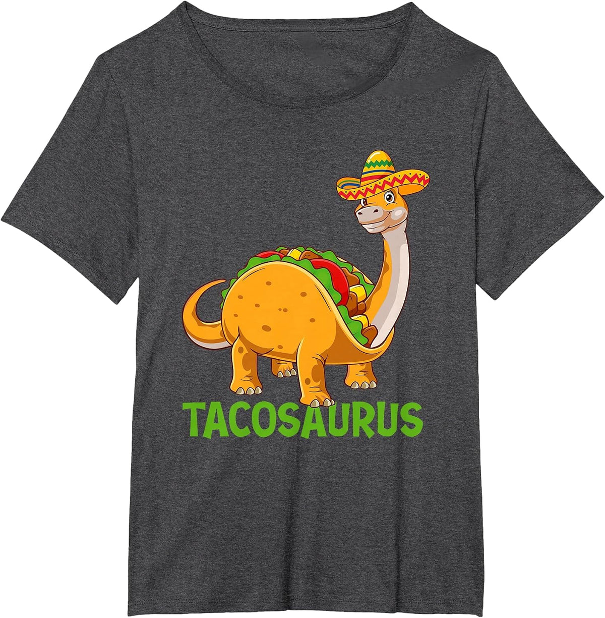Tacosaurus - Taco Lover Mexican Food Taco Tuesday T-Shirt - Dark Heather Grey