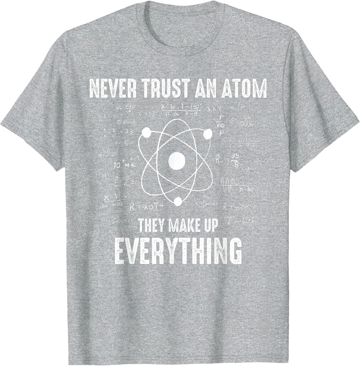 Math and Science Funny Fundamental Laws T-Shirt - Heather Grey