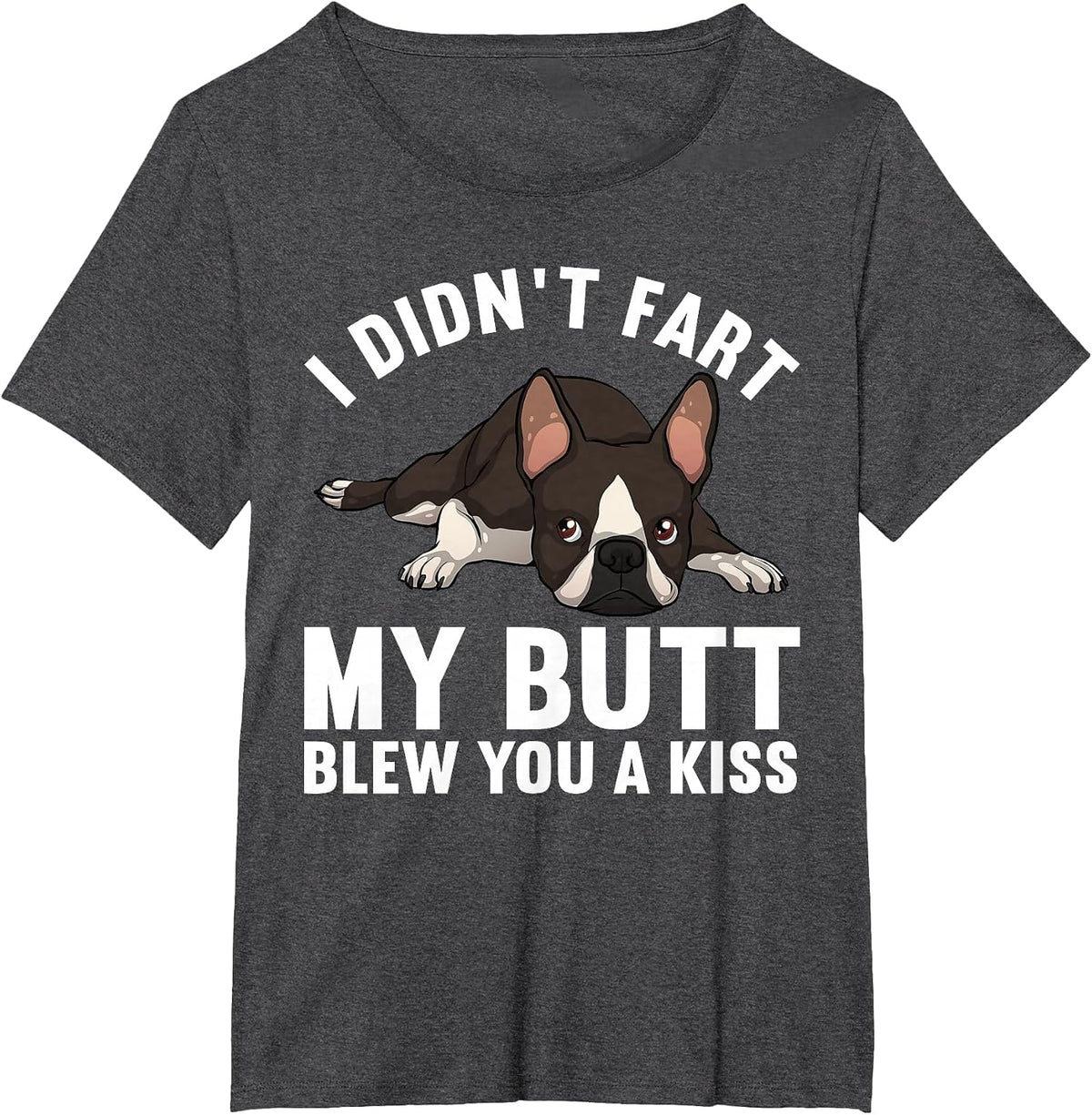 Funny Boston Terrier Art for Men Women Boston Terrier Lovers T-Shirt - Dark Heather Grey