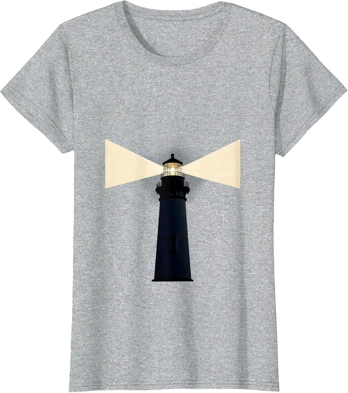 Lighthouse Book Beam Light Reading Teacher Gift T-Shirt - Heather Grey