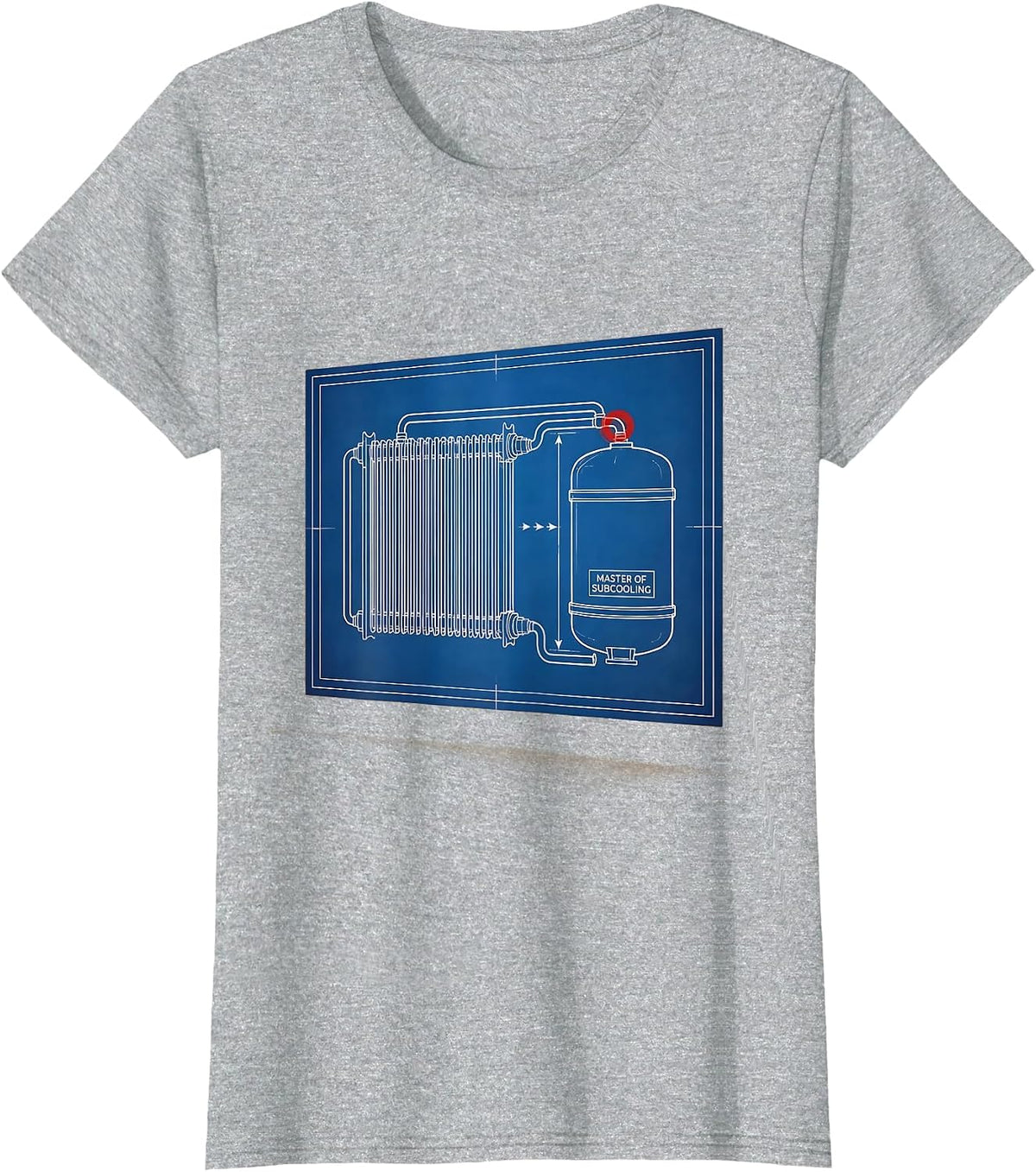 Master Of Subcooling Funny HVAC Technician Trade Pride T-Shirt - Heather Grey