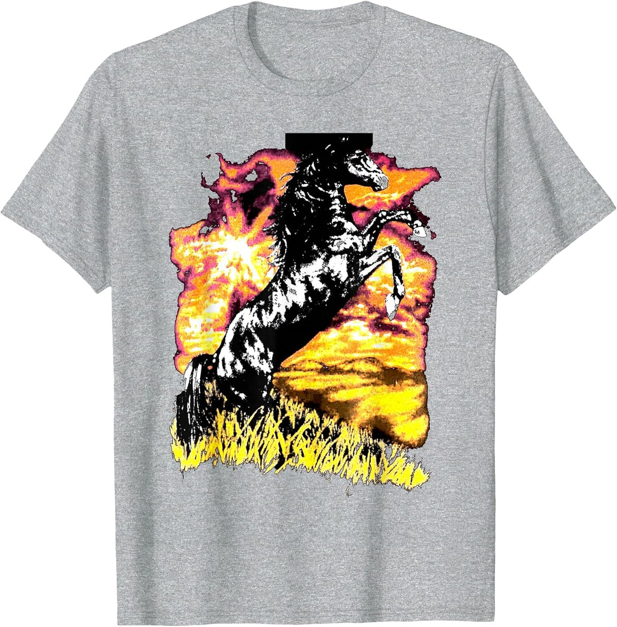 Charlie T-Shirt Horse T-Shirt - Heather Grey
