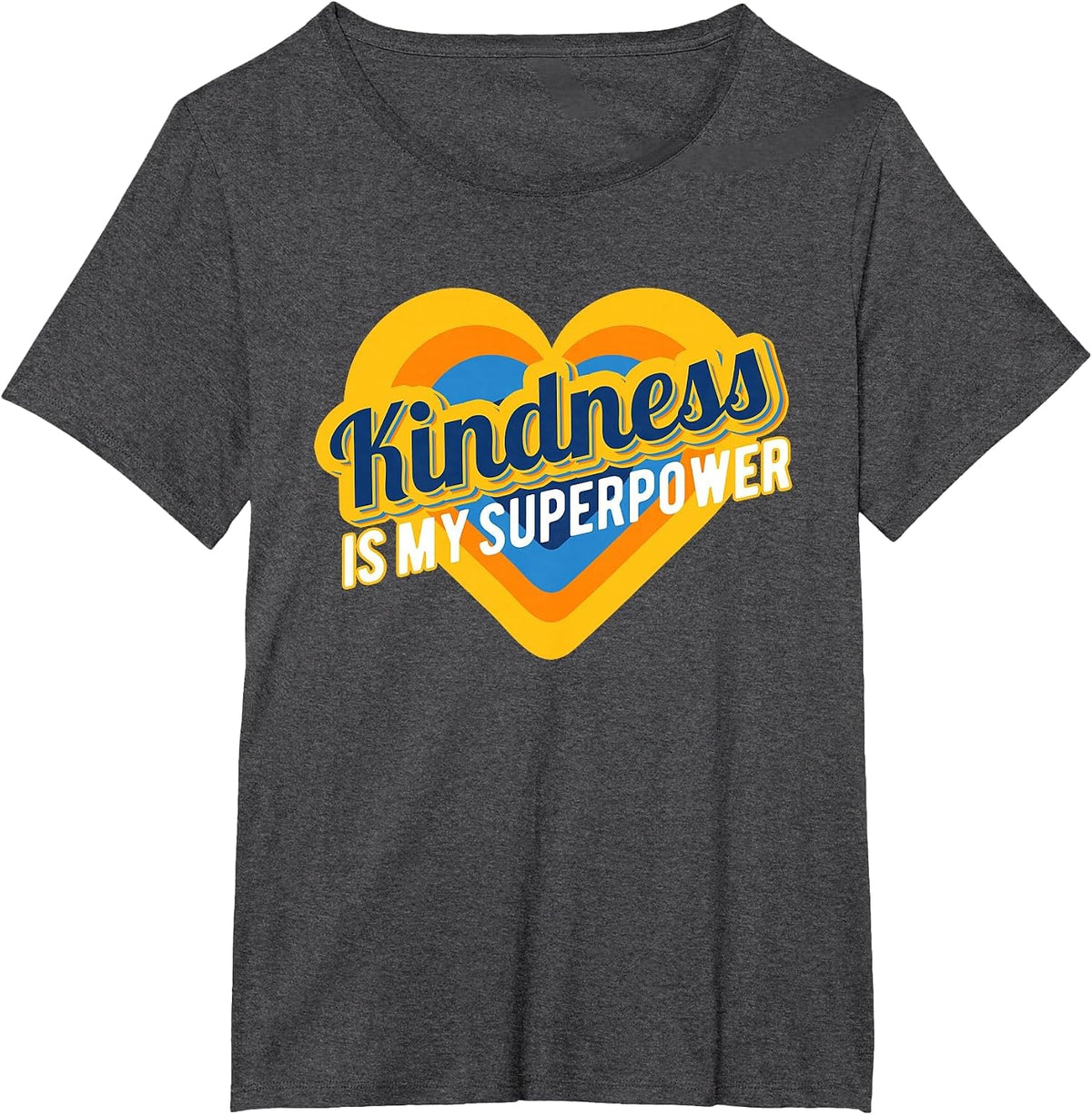 Kindness is My Superpower Awareness T-Shirt - Dark Heather Grey