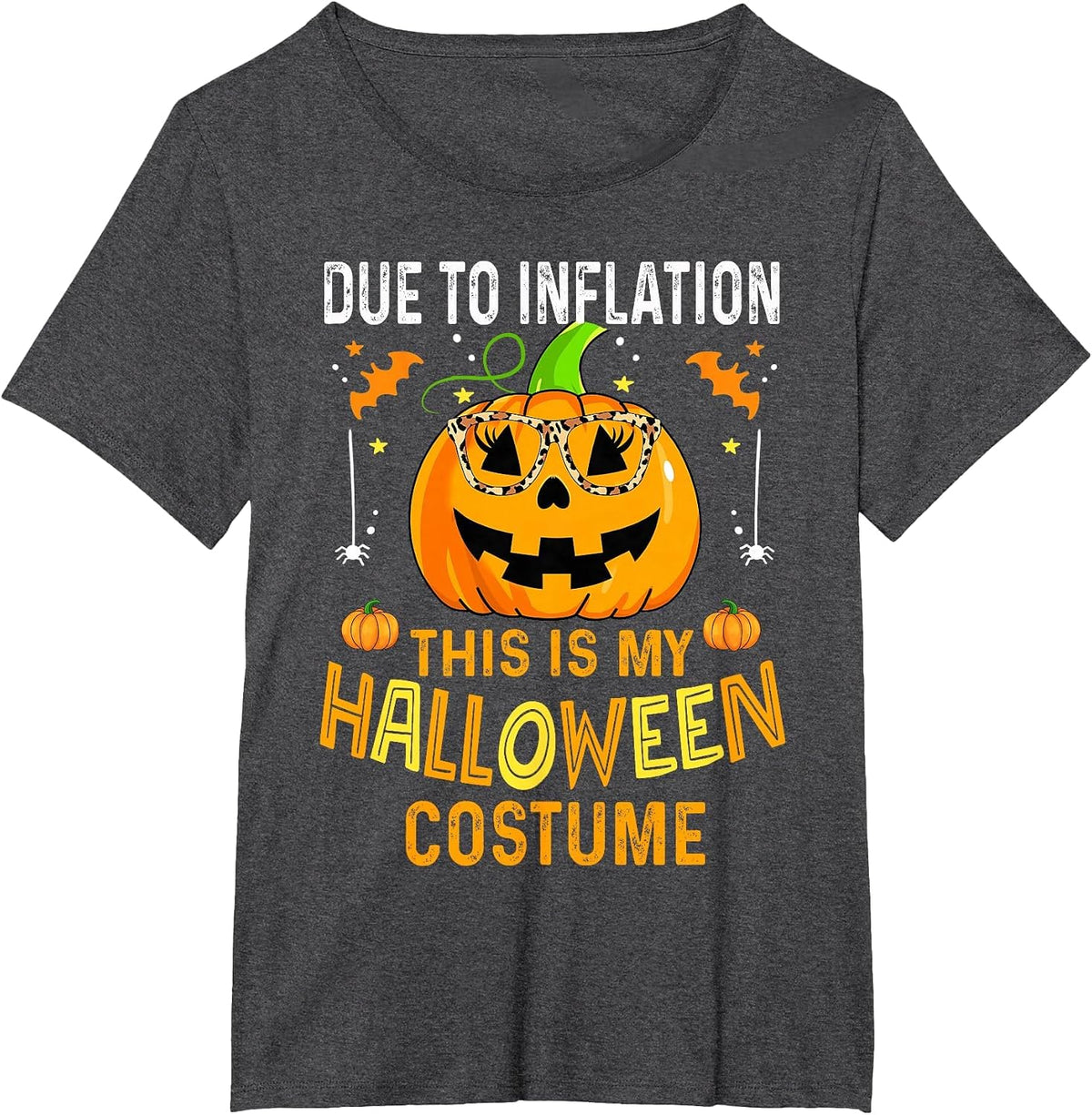 Pumpkin Halloween Costume Men Women Funny Halloween 2026 T-Shirt - Dark Heather Grey