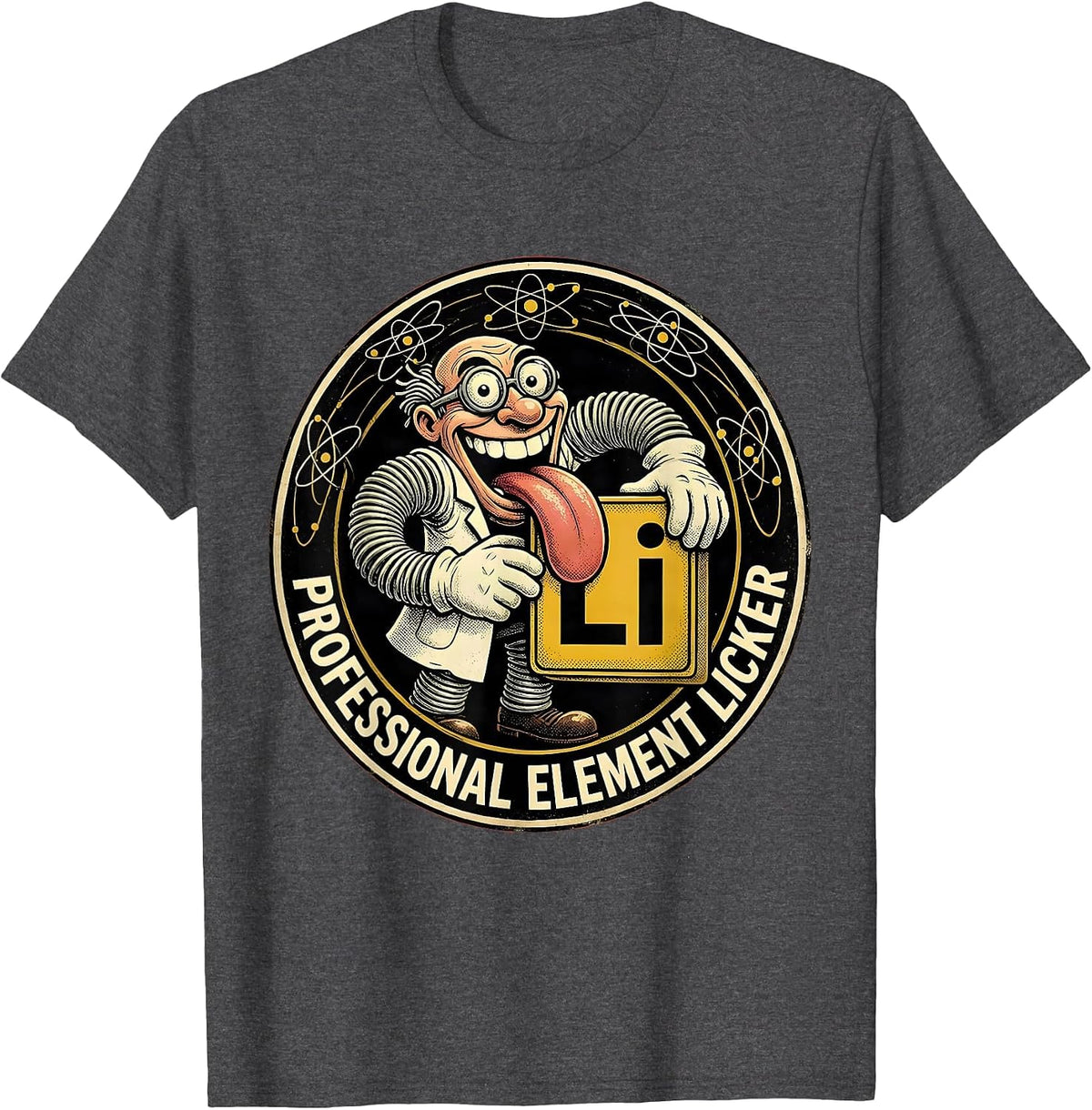 Men's Can I Lick It Periodic Table Element Licker T-Shirt - Dark Heather Grey