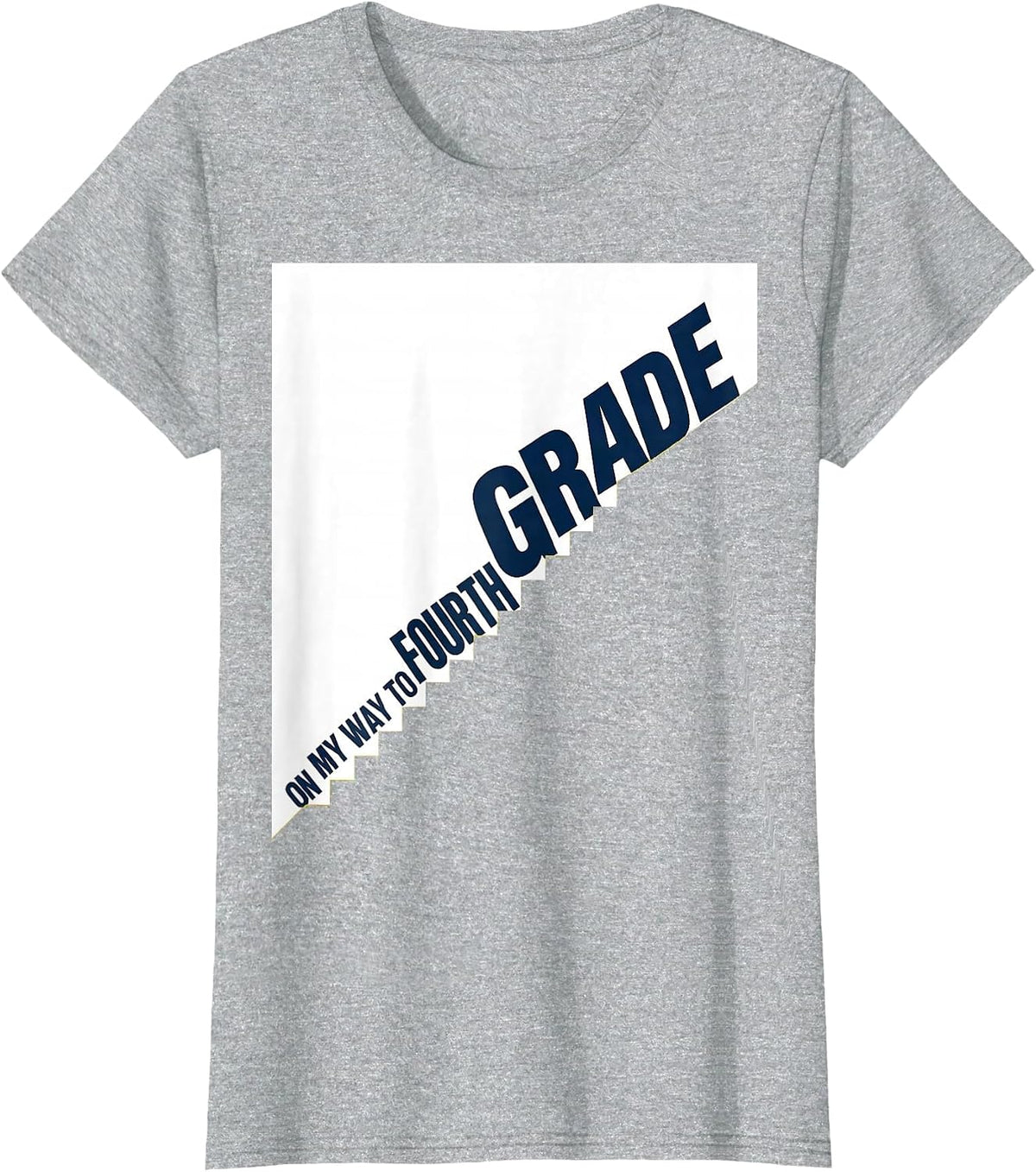 Women's On My Way To Fourth Grade Playful Back To School Student T-Shirt - Heather Grey