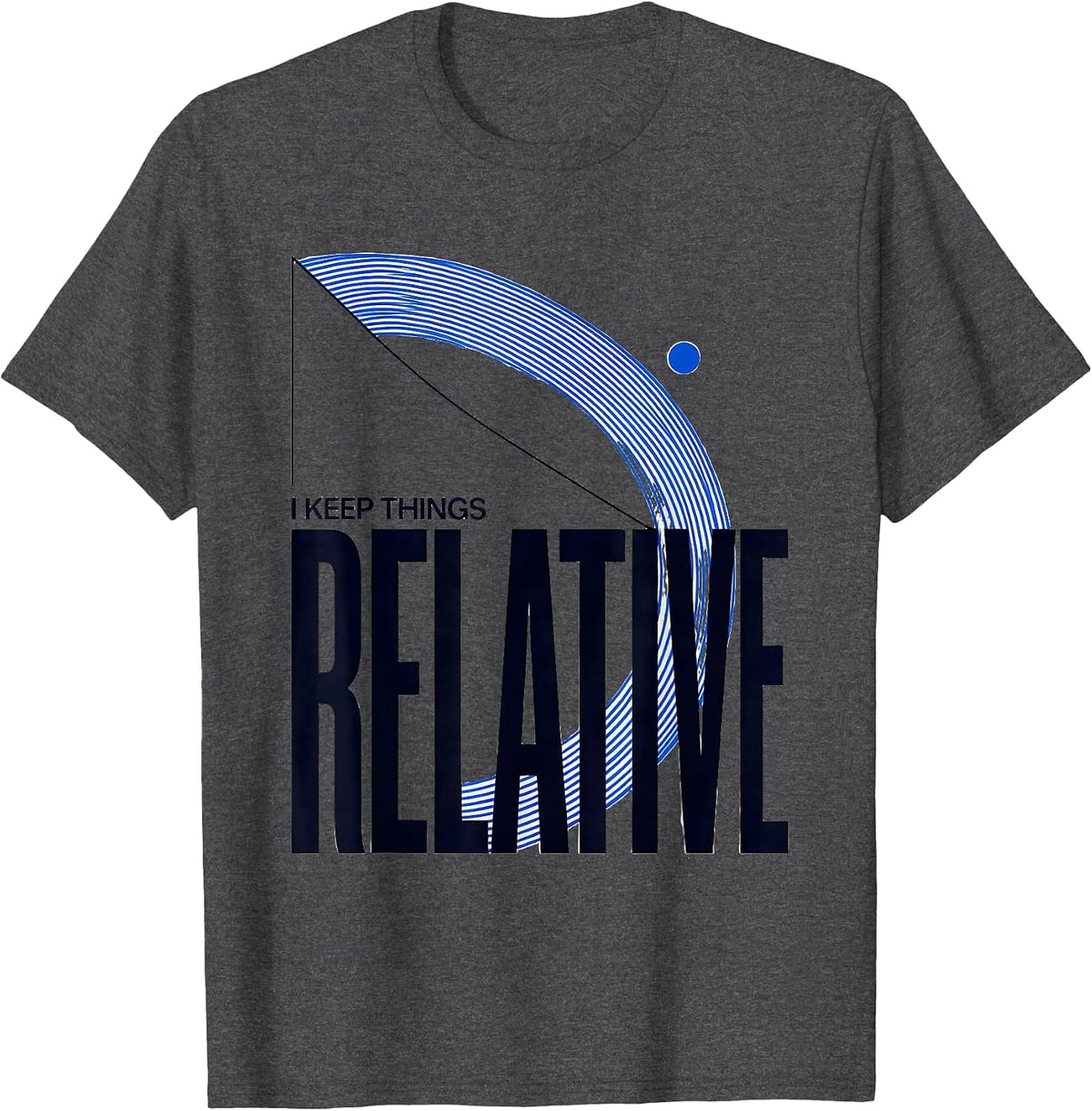 Men's I Keep Things Relative Funny Science Nerd Periodic Table T-Shirt - Dark Heather Grey