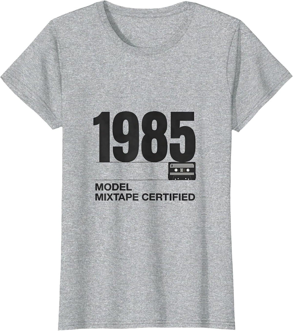 1985 Model Mixtape Certified Retro Vintage 90s Nostalgia T-Shirt - Heather Grey