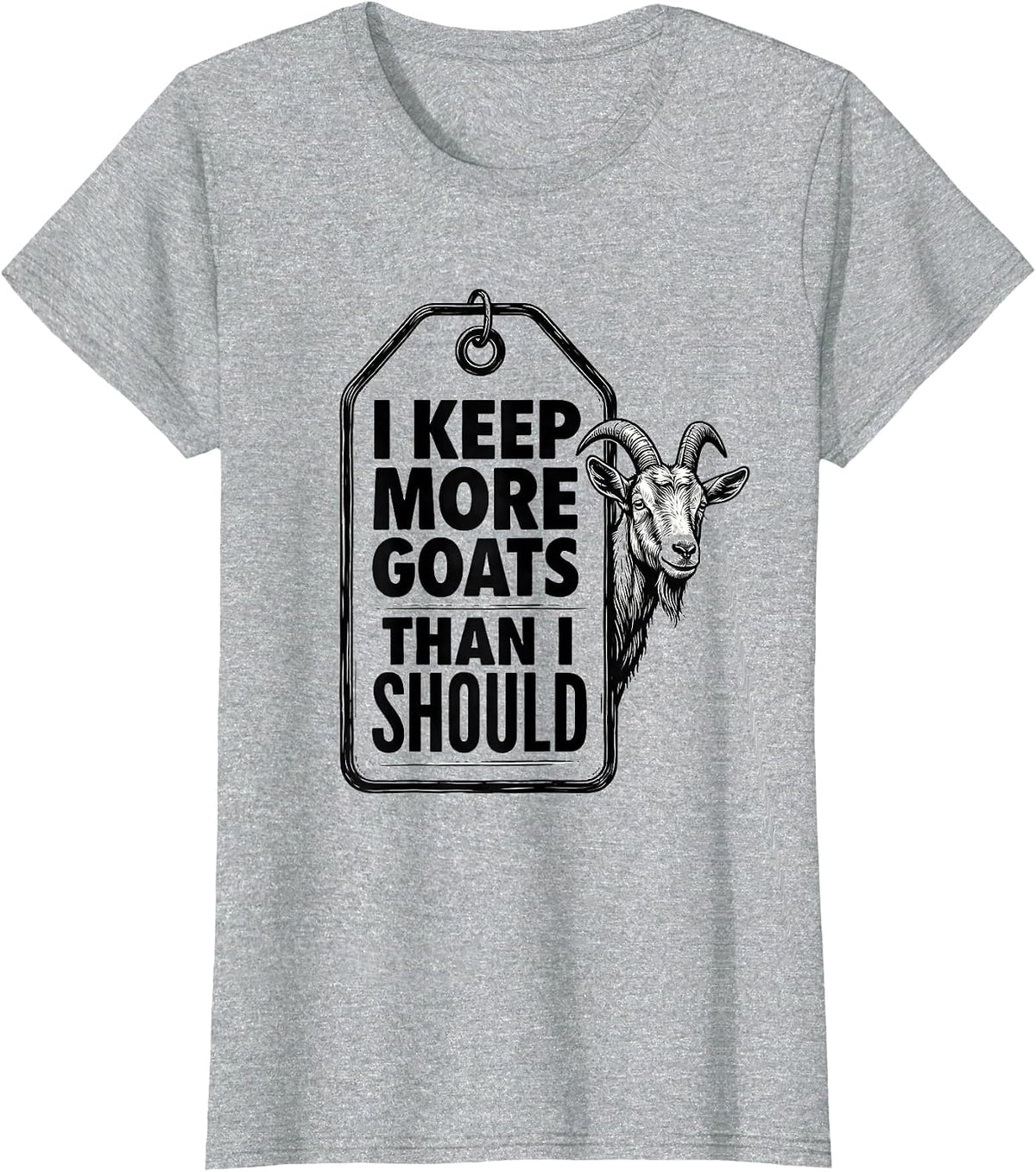 I Keep More Goats Than I Should Funny Goat Lover Farmer Gift T-Shirt - Heather Grey