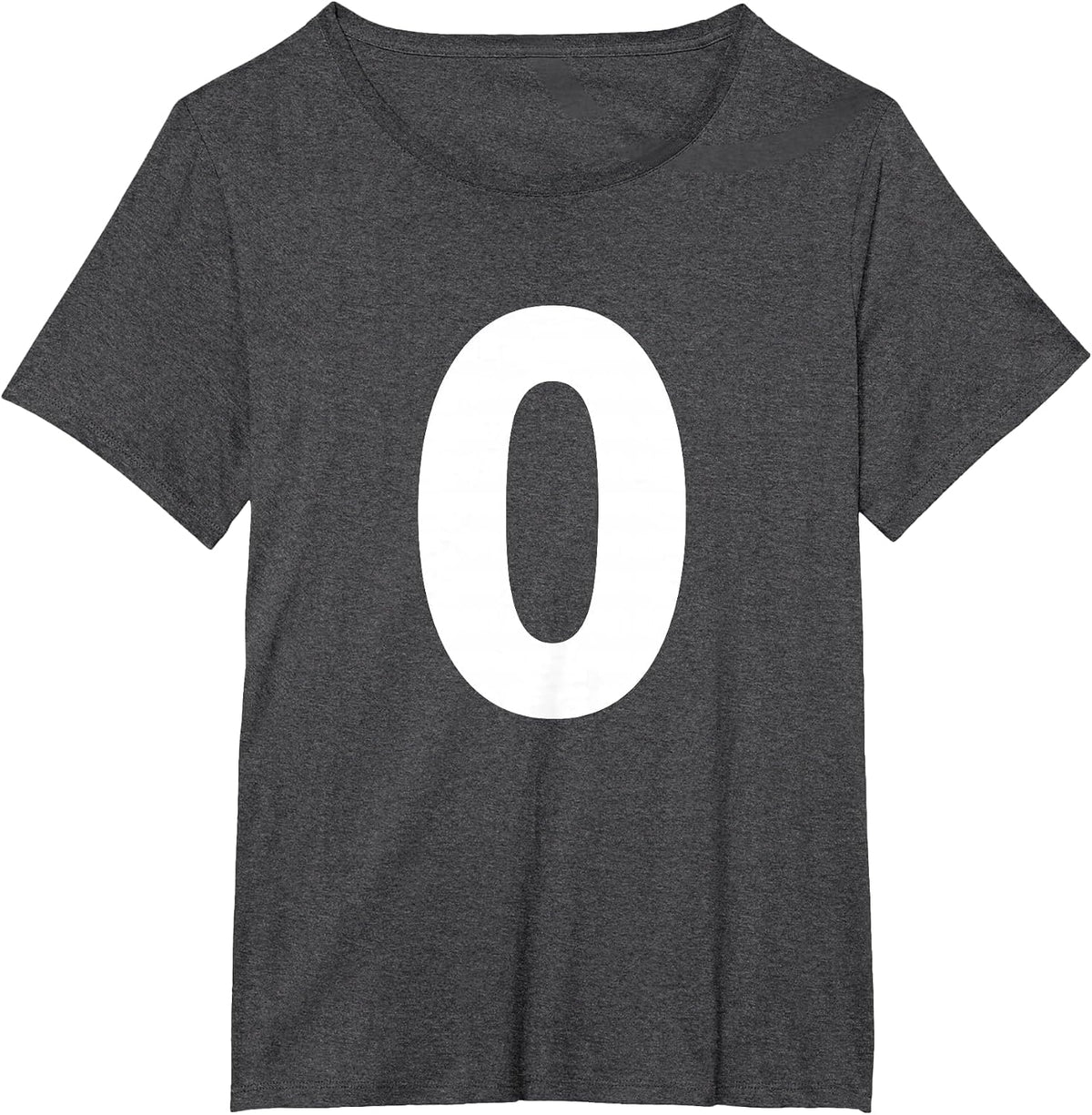 Numeral Number 0 Zero Tee Shirt T-Shirt - Dark Heather Grey