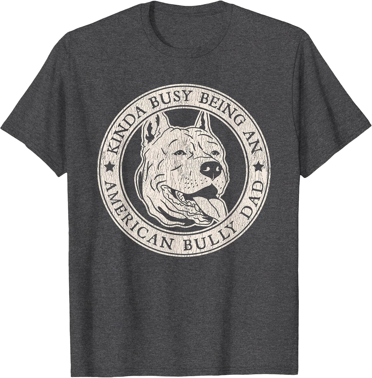 American Bully Dad | Dog Owner American Bully T-Shirt - Dark Heather Grey