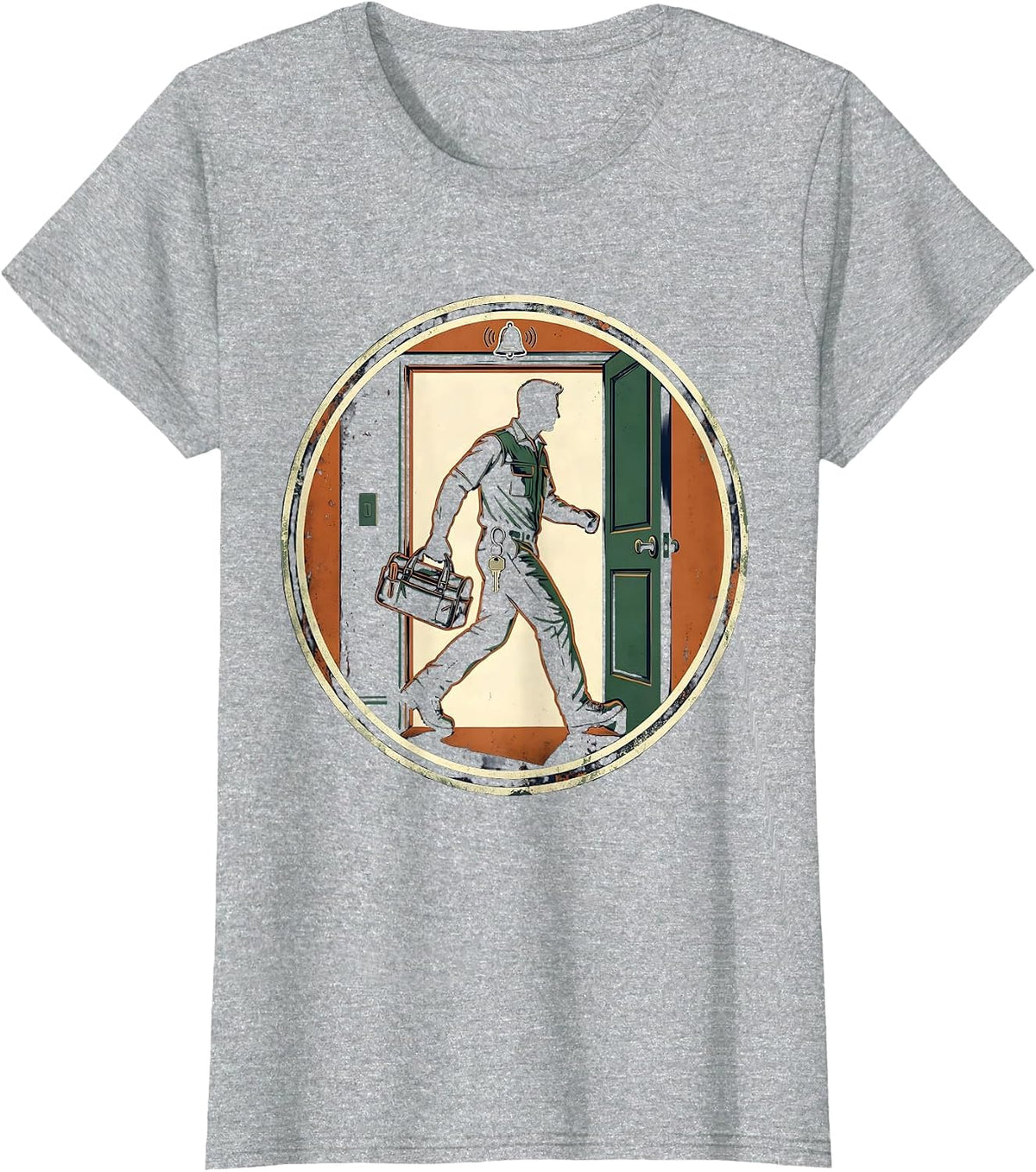 Maintenance Technician Vintage Work Badge Gift T-Shirt - Heather Grey