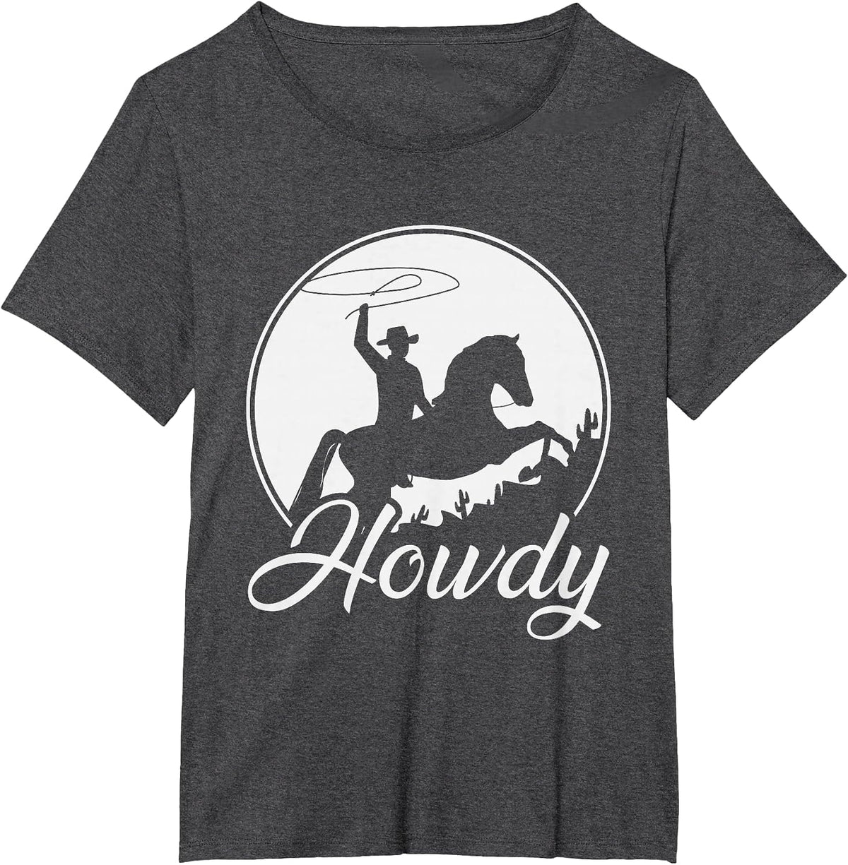 Howdy Cowboy T-Shirt - Dark Heather Grey