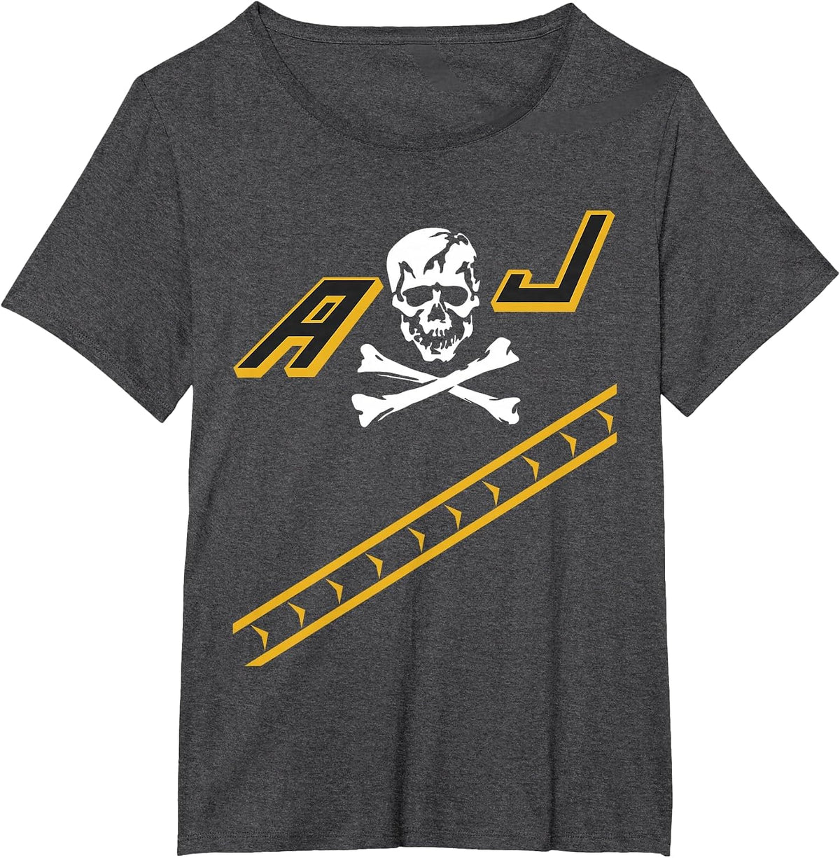 Jolly Rogers F-14 Tomcat Airplane Tailflash Naval Aviation T-Shirt - Dark Heather Grey