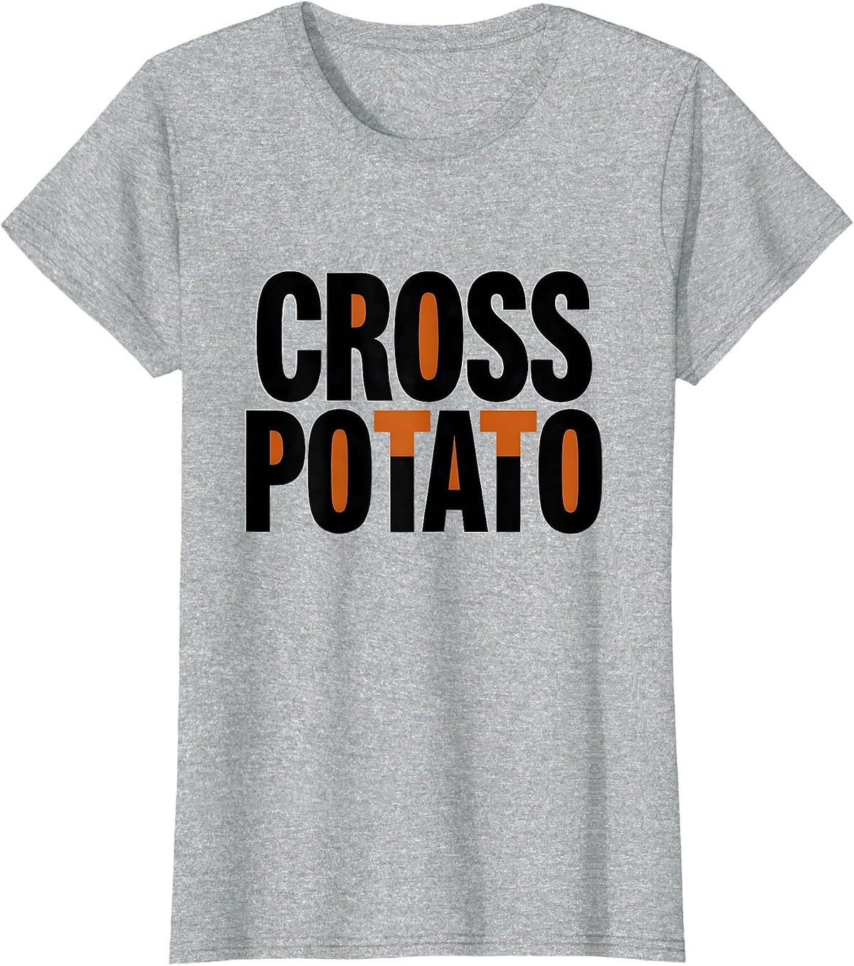 Cross Potato Funny Couples Thanksgiving Matching T-Shirt - Heather Grey