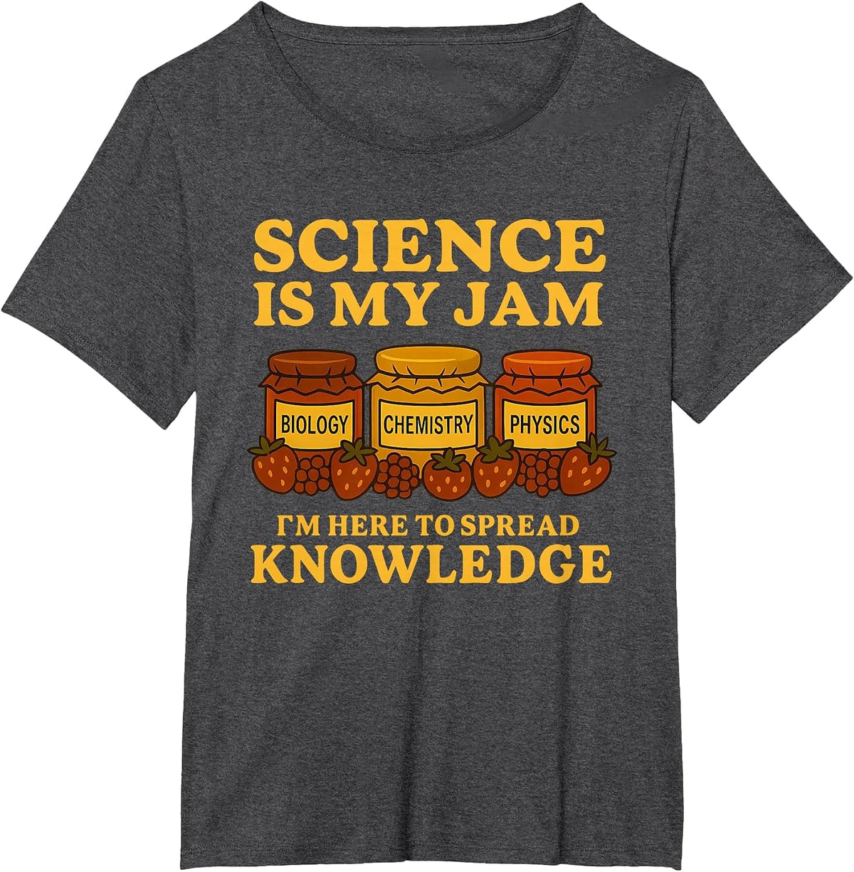 Science is My Jam Funny Teacher Back to School Student T-Shirt - Dark Heather Grey