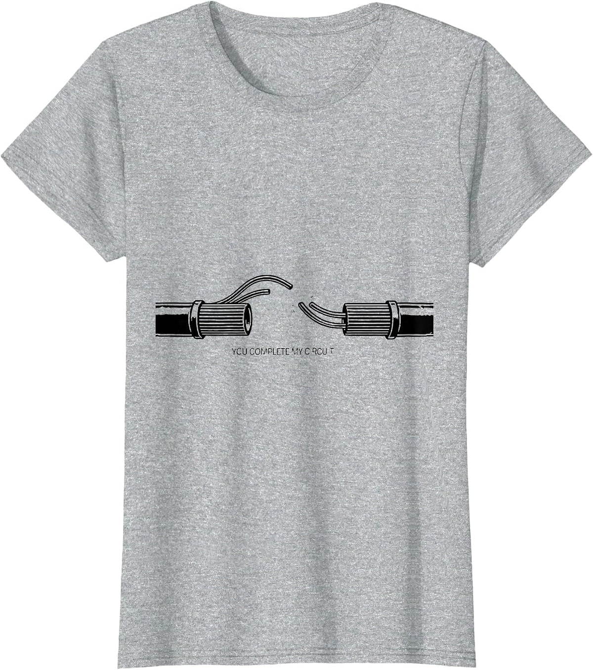 You Complete My Circuit Funny Science Nerd Gift Periodic T-Shirt - Heather Grey