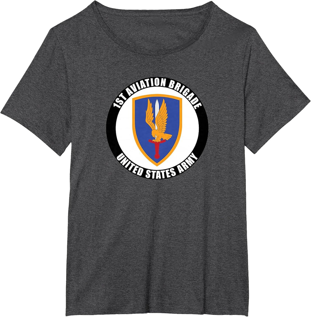1st Aviation Brigade United States Army Military Veteran T-Shirt - Dark Heather Grey