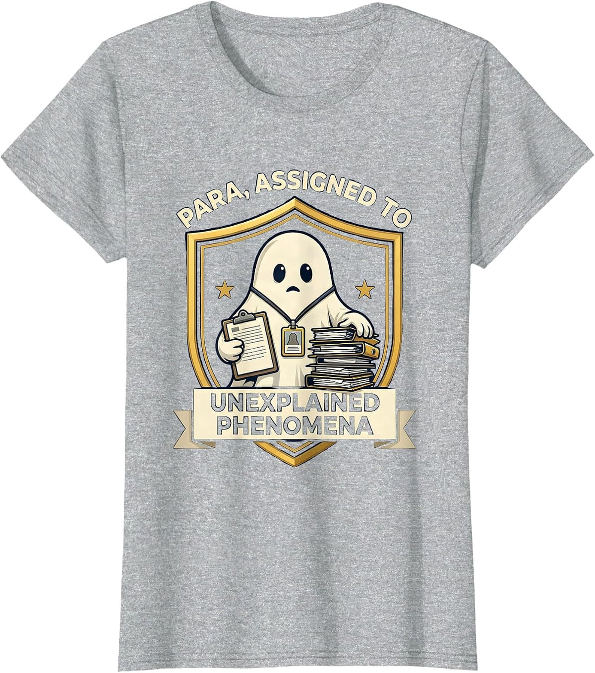 Para, Assigned to Unexplained Phenomena Funny T-Shirt - Heather Grey