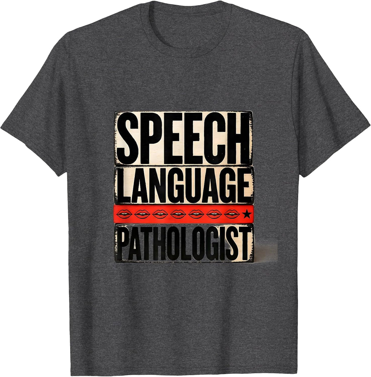 Speech Language Pathologist Retro Floral SLP Therapist Pride T-Shirt - Dark Heather Grey