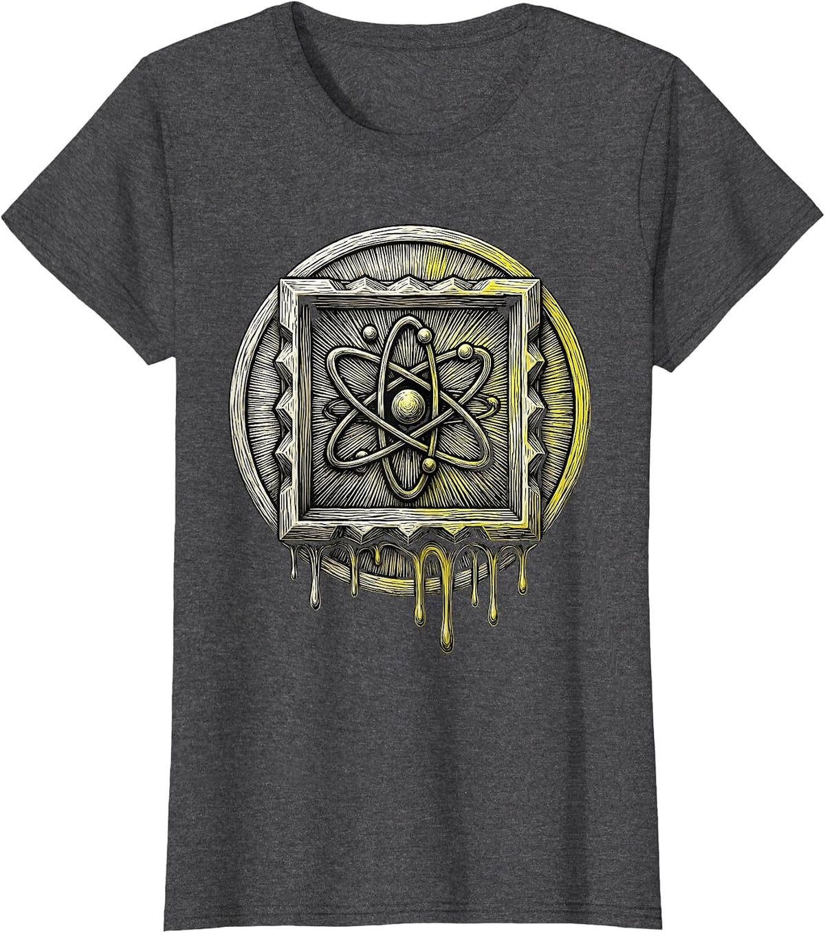 Women's Can I Lick It Periodic Table Graphic Tee T-Shirt - Dark Heather Grey