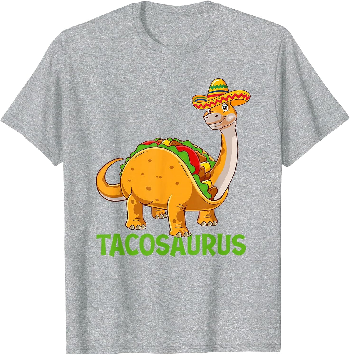 Tacosaurus - Taco Lover Mexican Food Taco Tuesday T-Shirt - Heather Grey