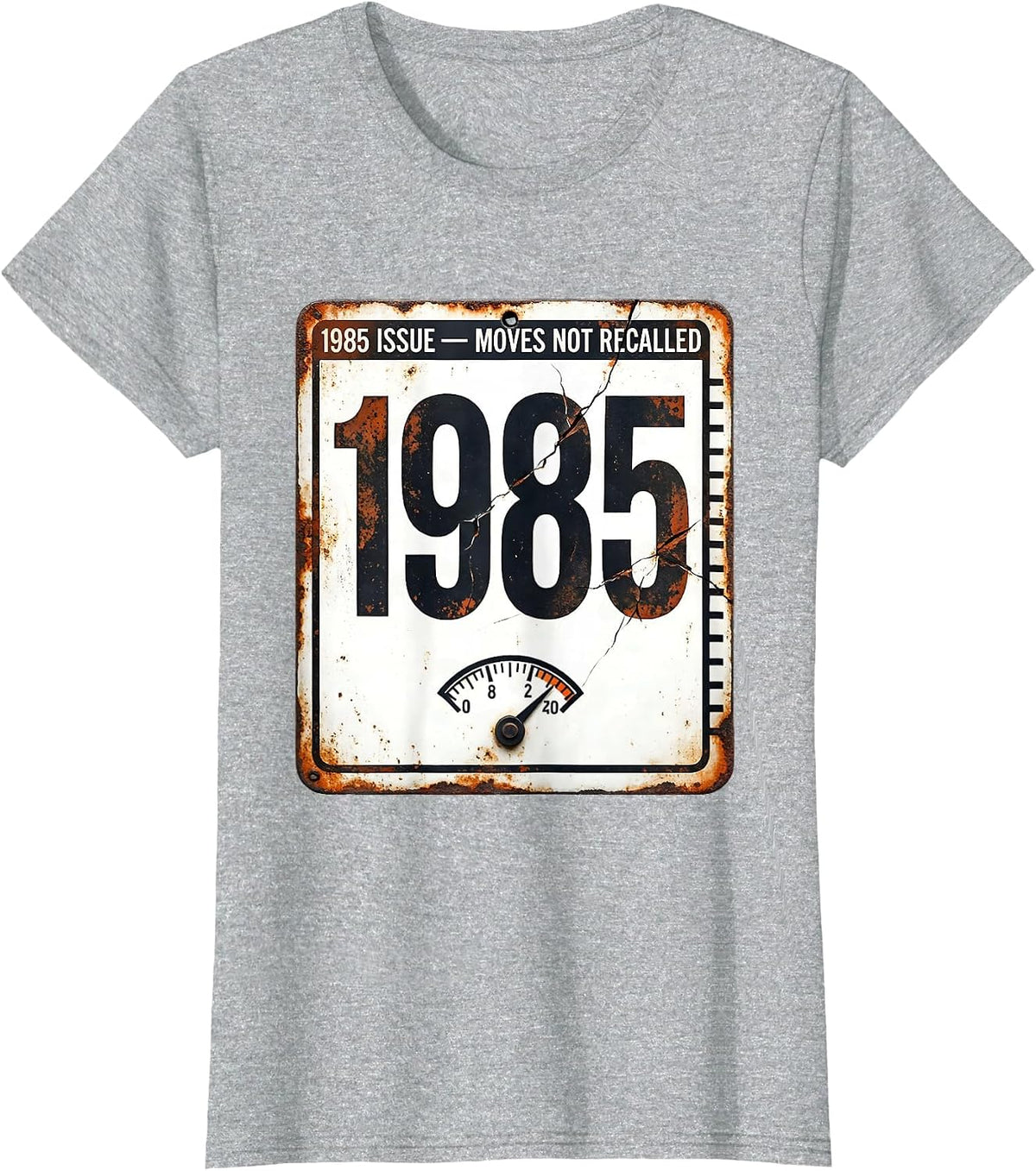 1985 Issue — Moves Not Recalled Distressed Retro Vintage T-Shirt - Heather Grey