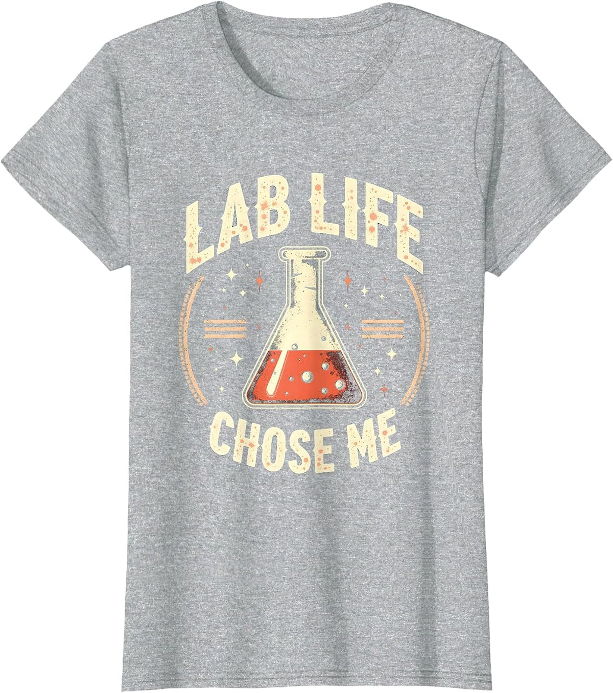 Lab Life Chose Me Science Lover Design T-Shirt - Heather Grey