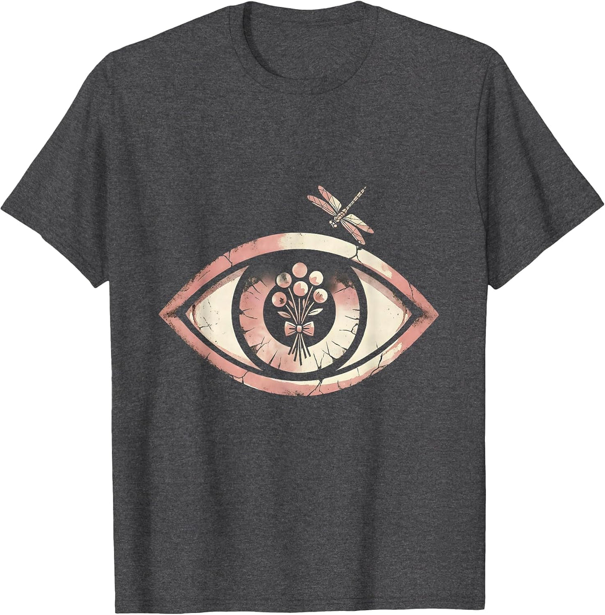 Horse Eye Floral Reflection Western Graphic T-Shirt - Dark Heather Grey