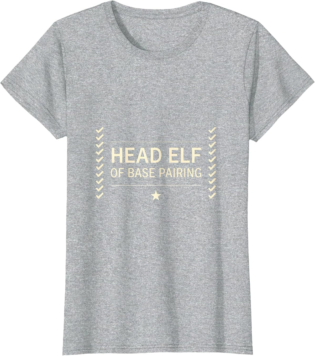 Head Elf Of Base Pairing Funny Science Teacher Gift DNA T-Shirt - Heather Grey
