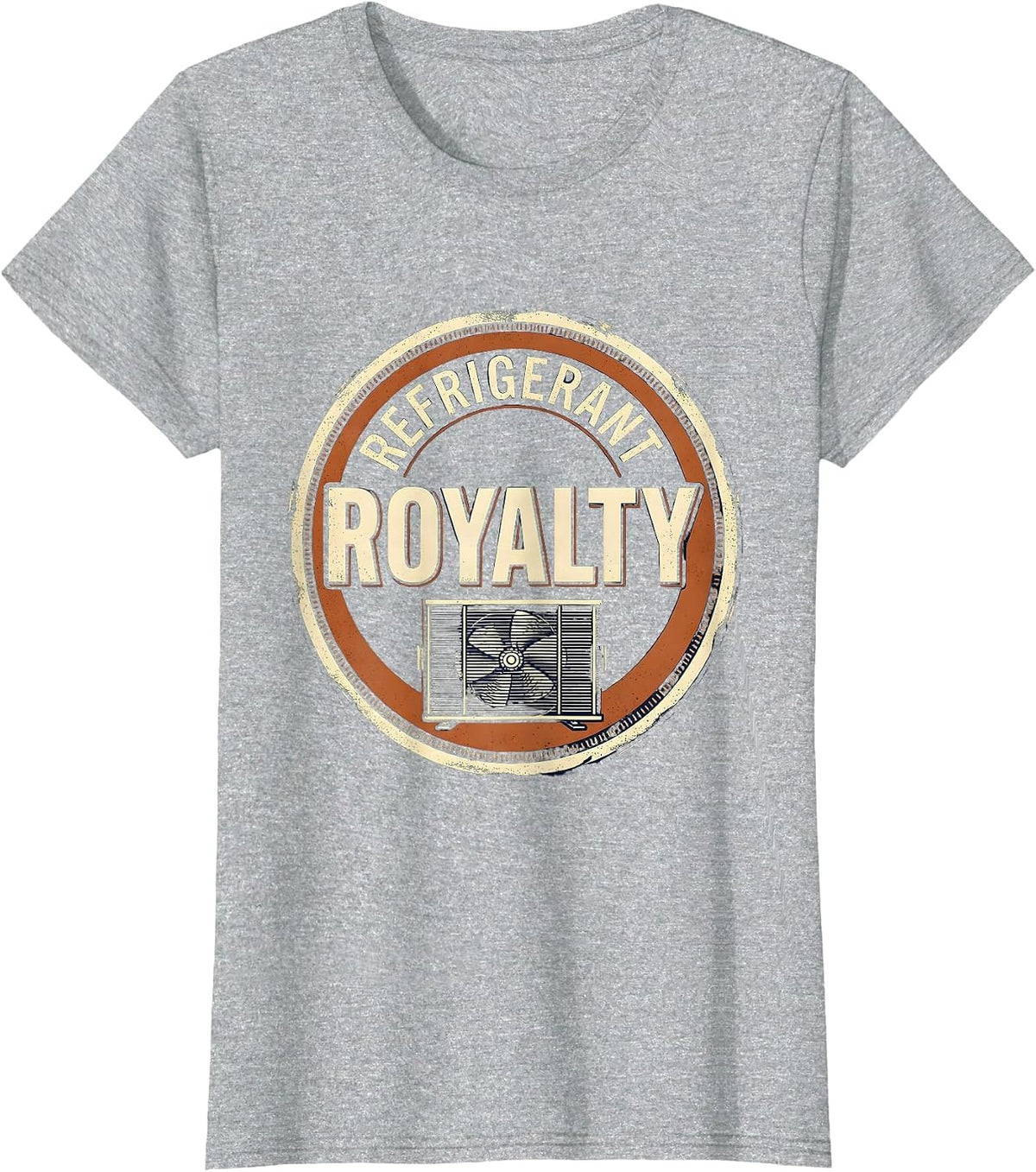 Refrigerant Royalty Vintage Funny HVAC Technician HVAC Dad T-Shirt - Heather Grey