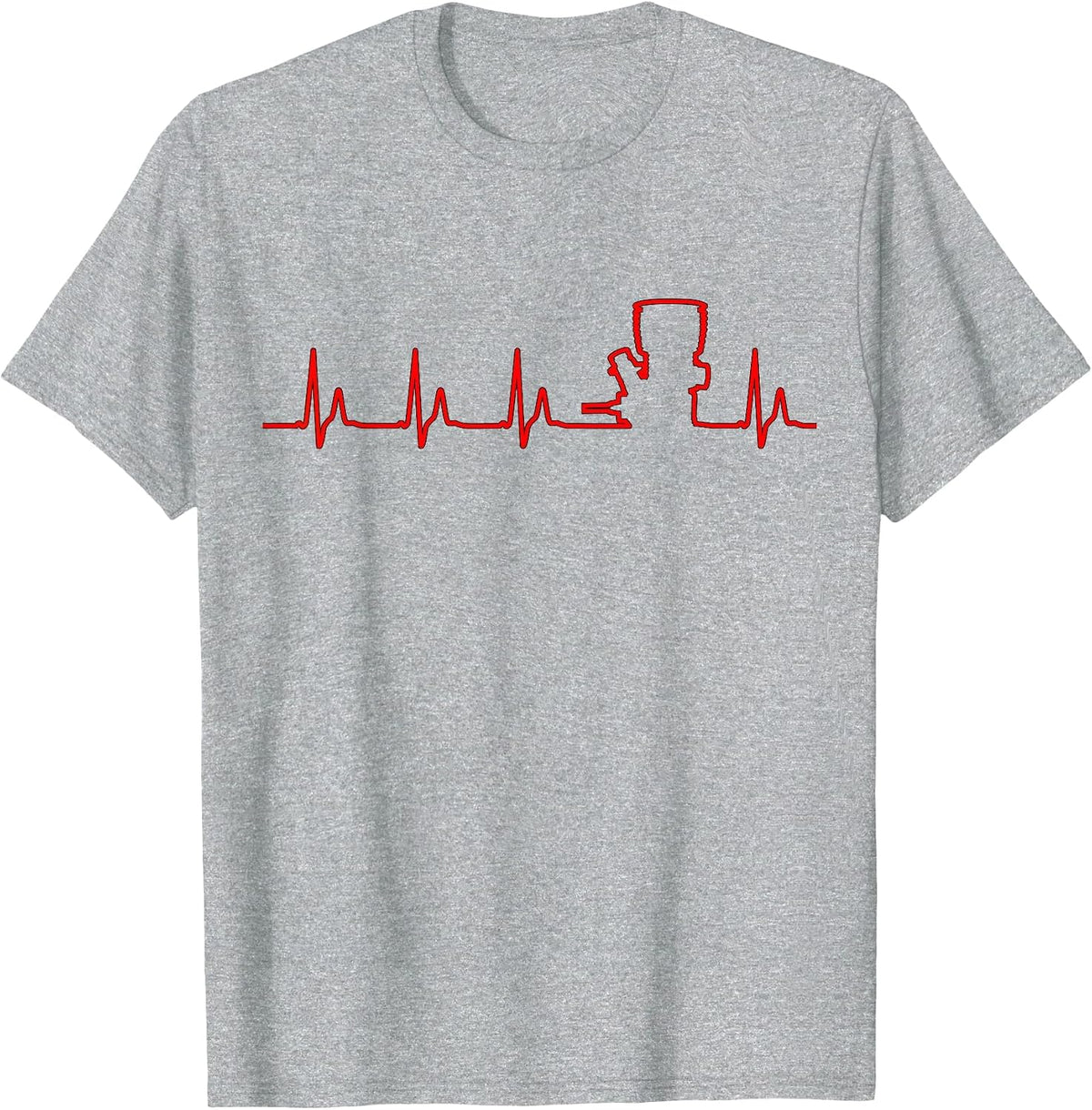 RC Driver Heartbeat with Nitro Motor for RC T-Shirt - Heather Grey
