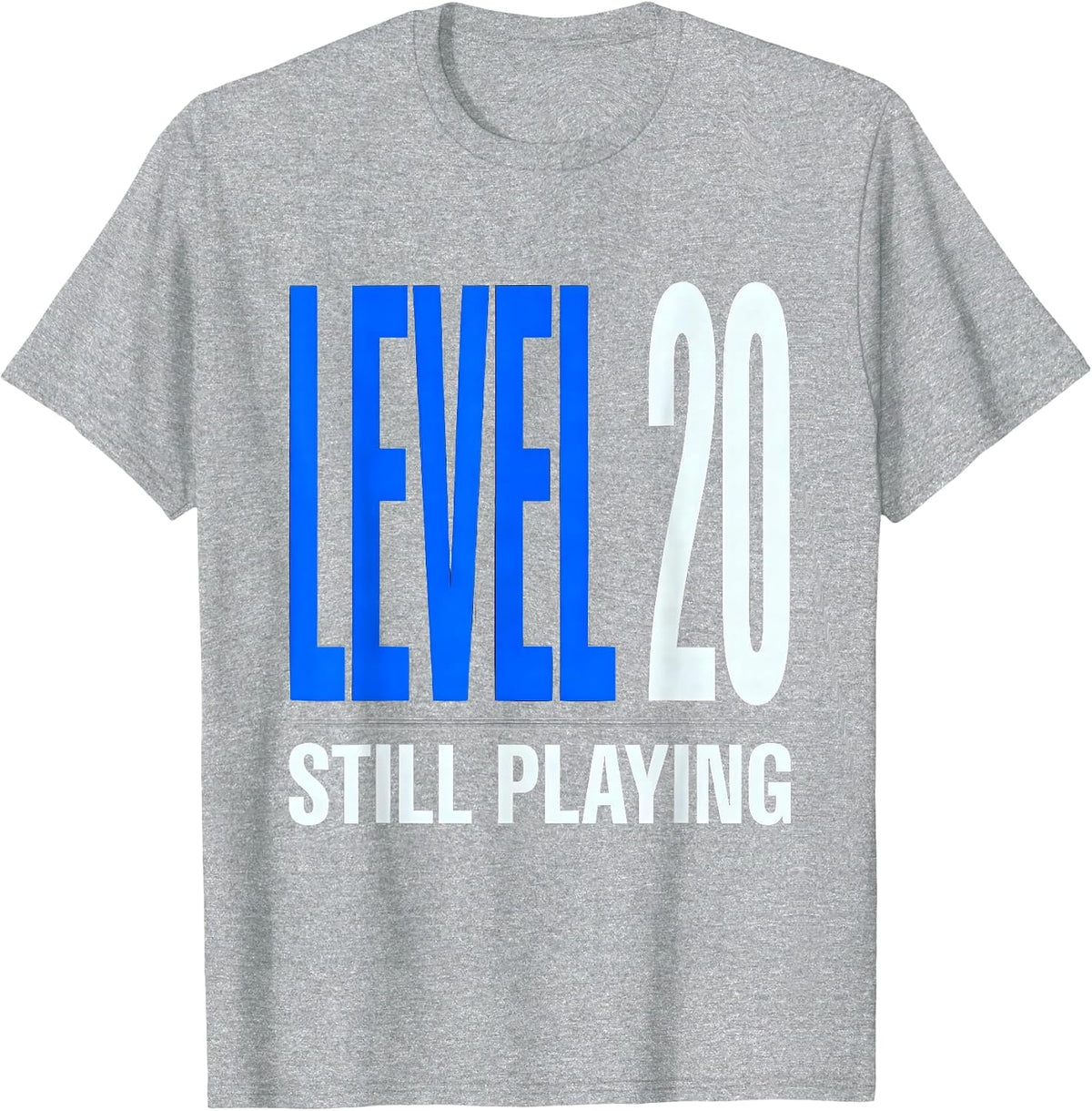 Men's Level 20 Still Playing Funny Wedding Anniversary Humor T-Shirt - Heather Grey